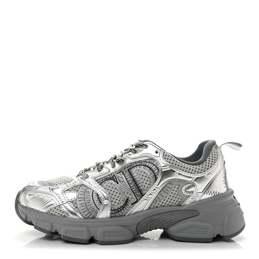 Technical Mesh Dior Chrono Sneakers 38.5 Silver